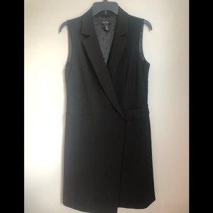 WHBM Long Black Sleeveless Vest/Dress